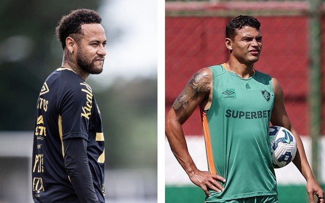Amigos e ex-companheiros de seleção, Neymar e Thiago Silva se enfrentam neste domingo (31)