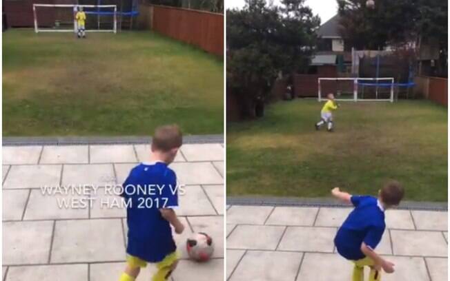 Filhos do jogador Sean O'Hanlon imitando gols clássicos de CR7, Rooney e mais