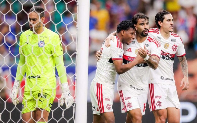Paquetá vibra logo após fazer o mais velo gol deste 3 a 0 do Flamengo sobre o Bahia Paquetá vibra logo após fazer o mais velo gol deste 3 a 0 do Flamengo sobre o Bahia