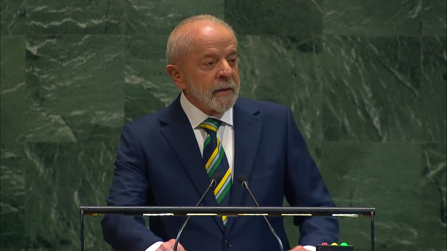 Lula em sua fala na Assembleia Geral da ONU, nesta terça (23) Lula em sua fala na Assembleia Geral da ONU, nesta terça (23)