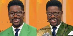 Paletó verde de Nate Burleson vira meme ao vivo no CBS Mornings