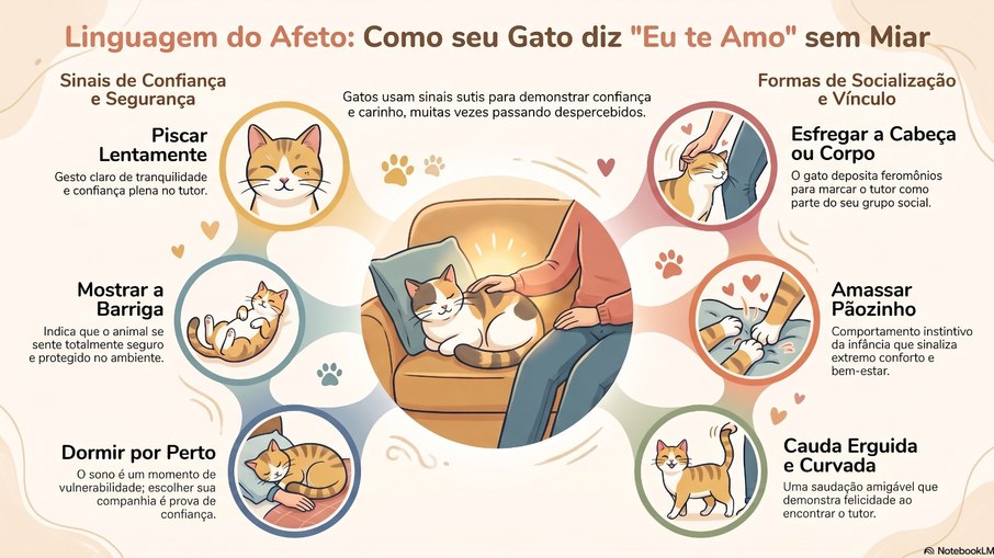 Nem sempre os felinos expressam afeto por meio de sons