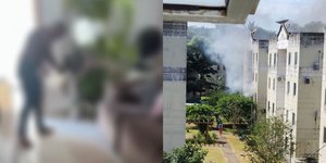 Vídeo: homem ateia fogo em apartamento e mata pets em Rondônia