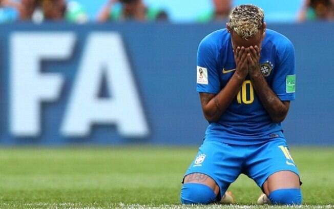 Rejeição a Neymar nas redes sociais mais do que dobrou durante a Copa