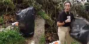 Jornalista chama atenção ao se disfarçar de lixo em reportagem