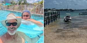 Mulher some no mar após cair de barco à noite