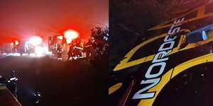 Ônibus tomba na BR-290, mata mulher e deixa 11 feridos no RS