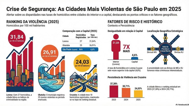 Tráfico e facções: cidades pequenas são as mais violentas de SP