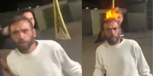 Dois homens ateiam fogo na cabeça de morador de rua e filmam