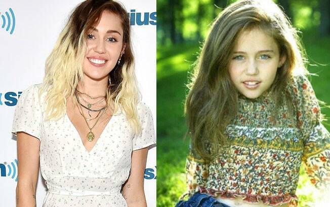 Antes e depois das celebridades: Miley Cyrus quando era criança