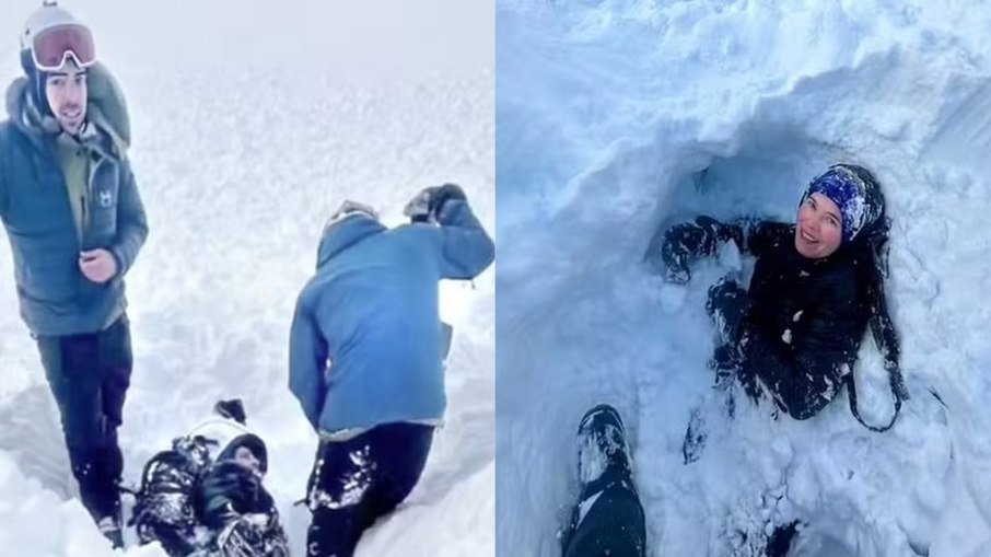 Casal sobrevive a avalanche na Argentina após resgate Casal sobrevive a avalanche na Argentina após resgate
