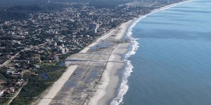 Maior obra de alargamento de praia do Brasil é concluída em SC