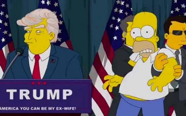 Donald trum foi presidente dos EUA em 'Os Simpsons' muito antes de assumir o comando do país na vida real