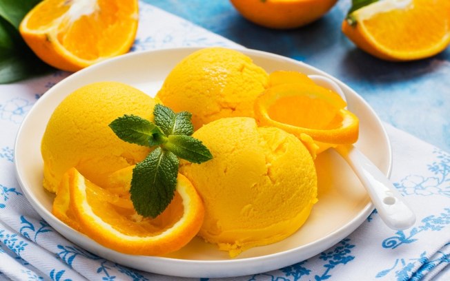 Receita de sorvete de laranja deliciosas e fácil de fazer