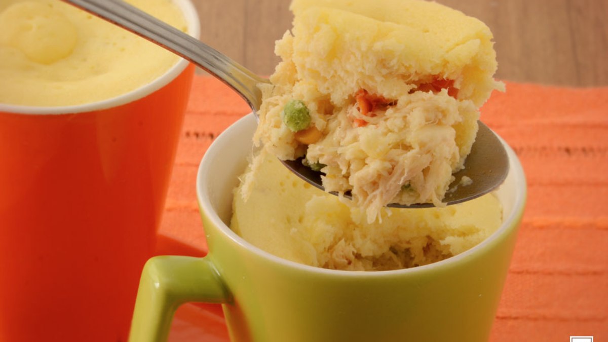 Torta de frango de caneca: mate sua vontade em apenas 15 minutos