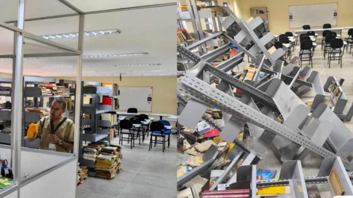 Biblioteca invadida no campus da UFC Biblioteca invadida no campus da UFC