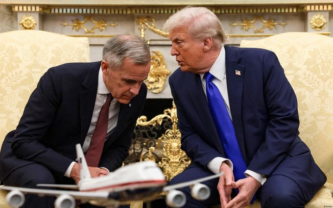Primeiro-ministro do Canadá, Mark Carney, vem sendo observado ao redor do mundo pela sua postura em relação às tarifas comerciais dos EUA Primeiro-ministro do Canadá, Mark Carney, vem sendo observado ao redor do mundo pela sua postura em relação às tarifas comerciais dos EUA