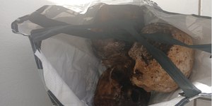 Homem é encontrado com três crânios em sacola