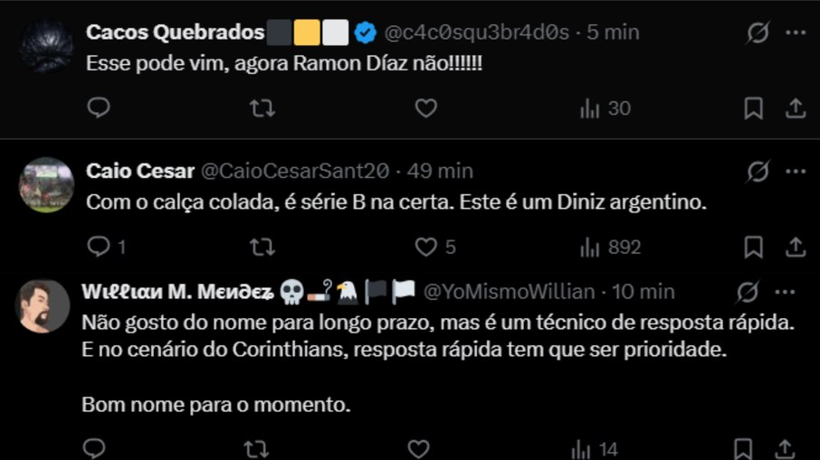 Fiel reage a chance de Zubeldía assumir comando do Corinthians