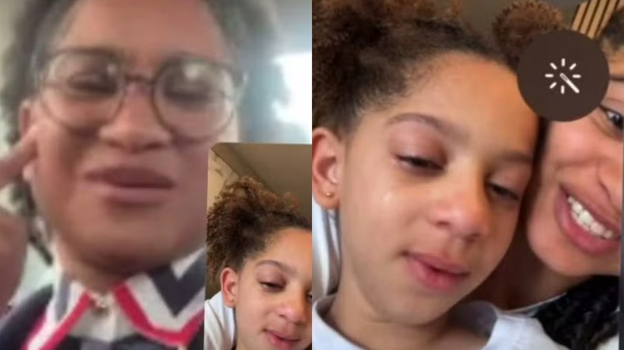 Sobrinha de Milena se emociona ao ver a ex-BBB Sobrinha de Milena se emociona ao ver a ex-BBB