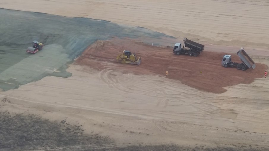 Obras de concessão em Jericoacoara.