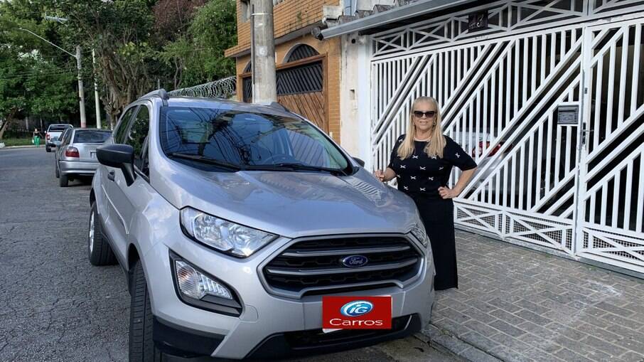 Ford EcoSport de Fátima Barros se diz satisfeita com o SUV, principalmente pela questão do bom desempenho