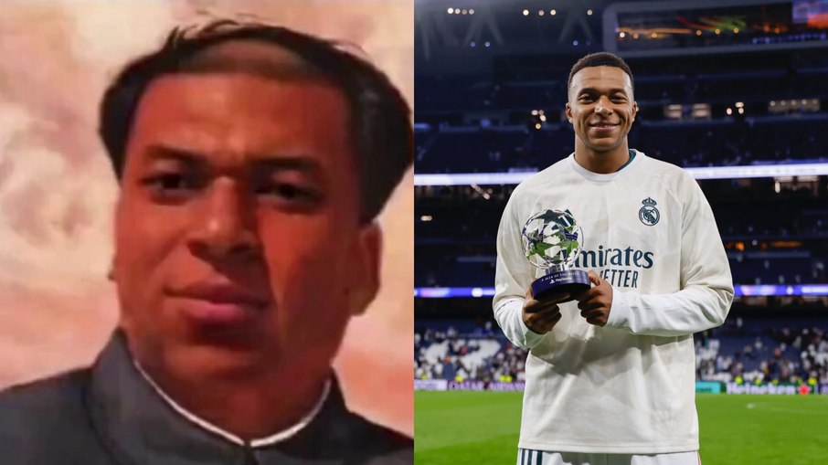 Montagem mistura Mbappé com Mao Tsé-Tung