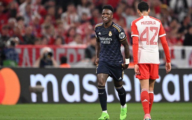 Vini Jr foi eleito o melhor em campo no jogo de ida da semifinal - Foto: Kirill Kudryavtsev/AFP via Getty Images