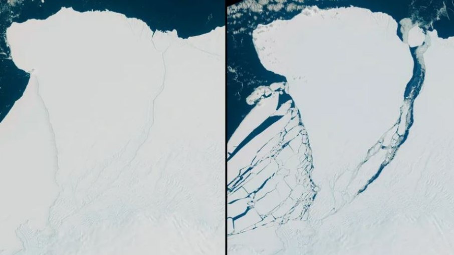 Iceberg gigante se desprende da Antártica