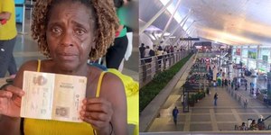 Mulher que vivia no aeroporto de Belém consegue deixar o Brasil