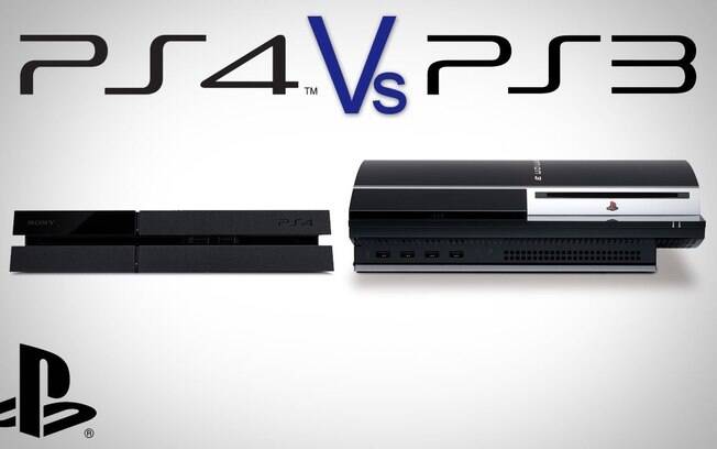 PS3 (direita) e PS4 (esquerda)