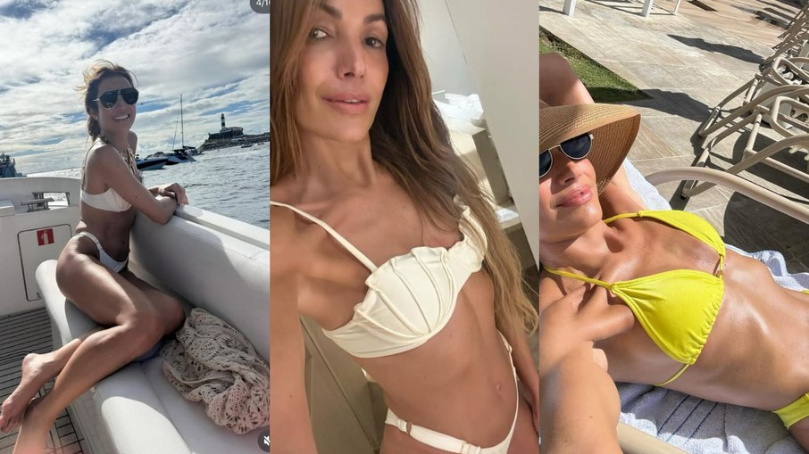 Patrícia Poeta aproveita folga em Salvador