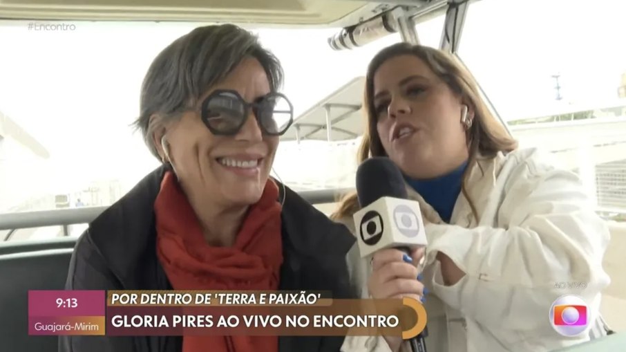 Gloria Pires é entrevistada por Tati Machado no 'Encontro' — Foto: TV Globo