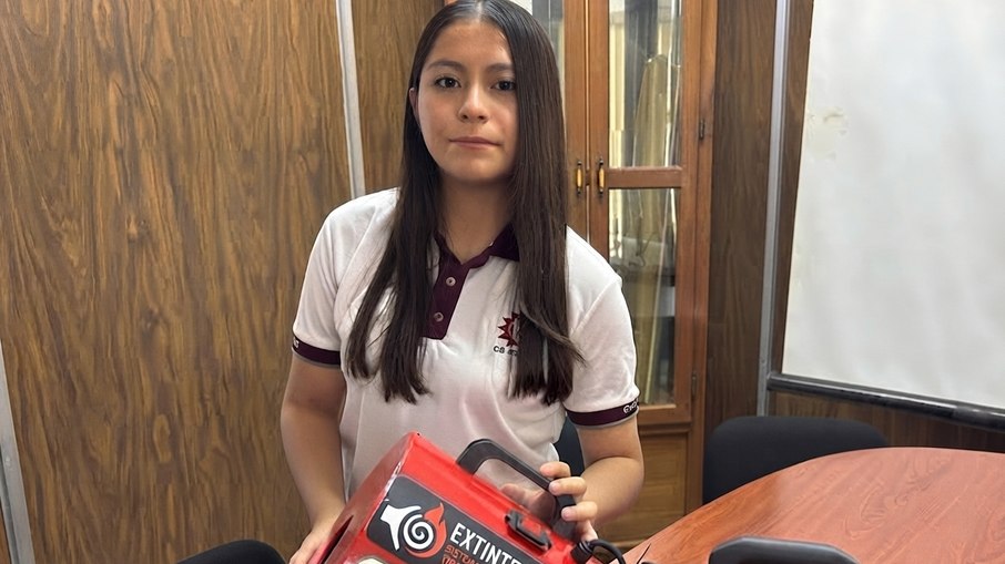 A estuudante mexicana Ángela Karime Venegas Hernández criou o Vortex Tech aos 16 anos A estuudante mexicana Ángela Karime Venegas Hernández criou o Vortex Tech aos 16 anos