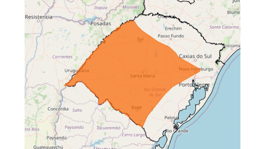 O Inmet emitiu alerta de perigo para ondas de calor no Rio Grande do Sul até domingo (8)