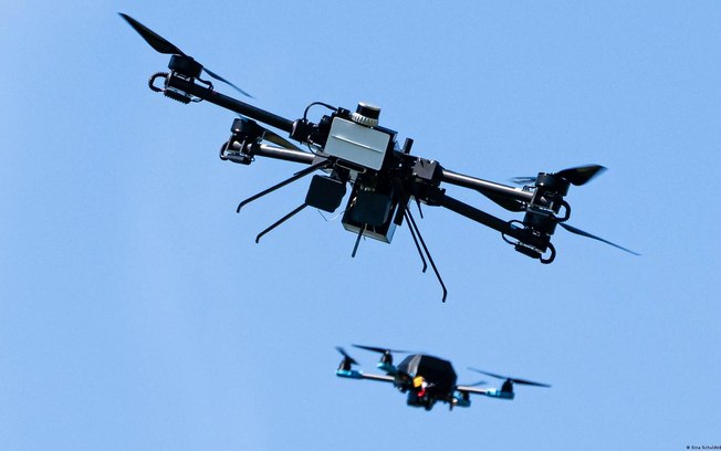 O uso de drones interceptadores é uma das formas de defesa contra ameaças pelo ar O uso de drones interceptadores é uma das formas de defesa contra ameaças pelo ar
