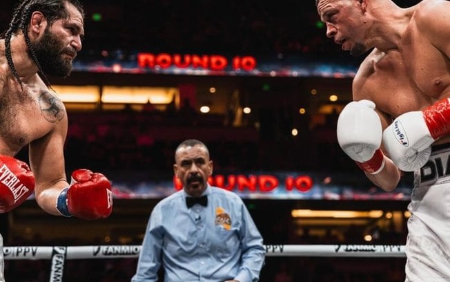 Em confronto de ex-UFCs no boxe, Nate Diaz vence revanche com Jorge Masvidal