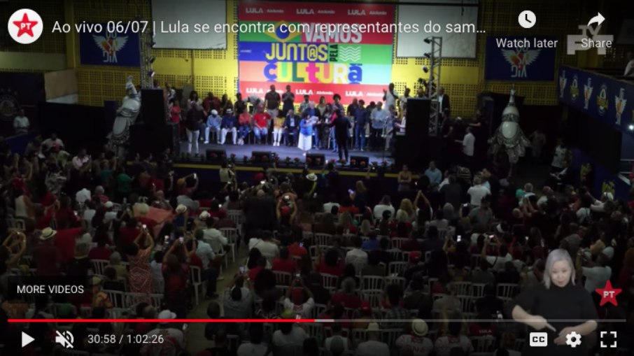 Ato pró-Lula no RJ - 07.07.2022
