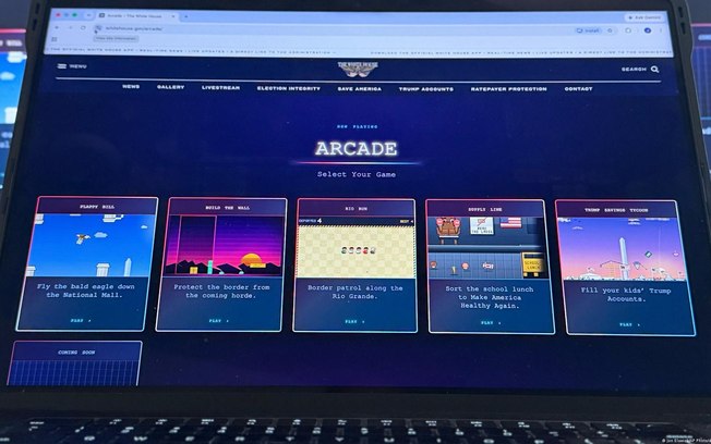 Site da Casa Branca disponibiliza jogos com temática nacionalista para 
