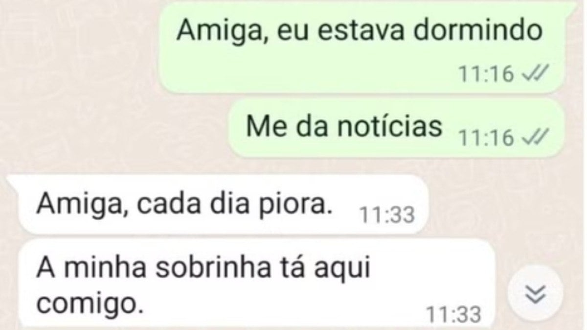 A delegada Juliana Domingues envia mensagem para uma amiga relatando as agressões que sofria do então marido