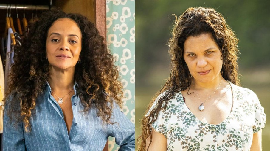 Aline Borges e Isabel Teixeira como Zuleica e Maria Bruaca em 'Pantanal'