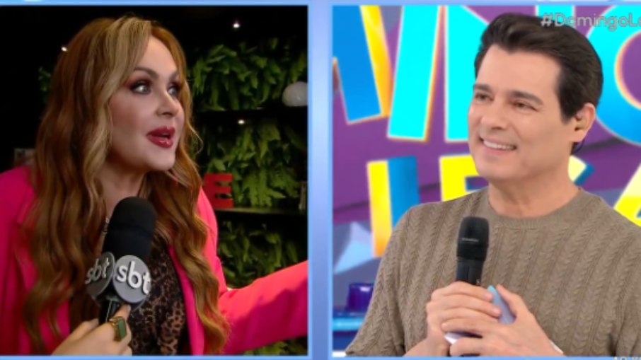 Gaby Spanic e Celso Portiolli no 'Domingo Legal'