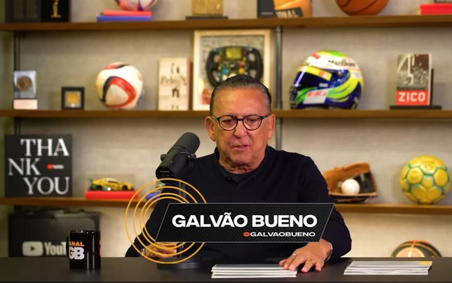 Galvão Bueno se tornou um dos maiores narradores da televisão brasileira durante seus 43 anos de Globo