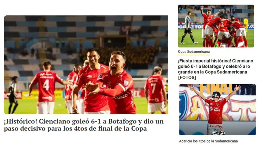 Vexame histórico do Botafogo no Peru
