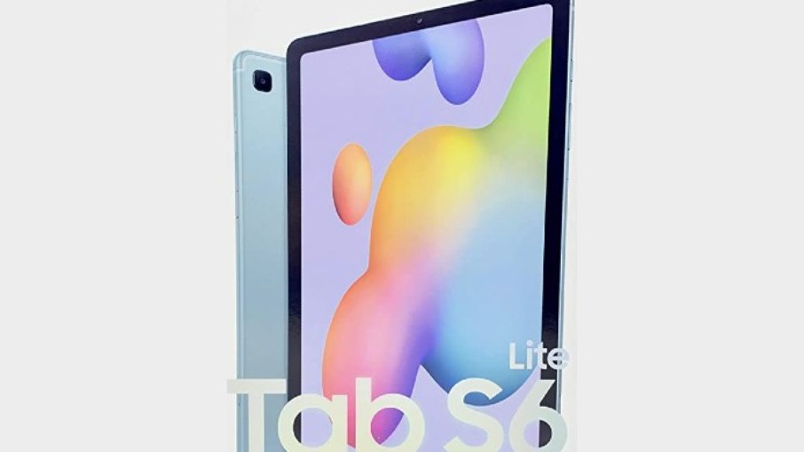 Galaxy Tab S6 Lite na cor azul