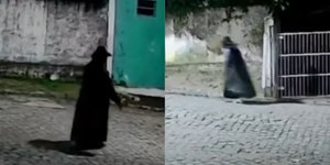 Homem é detido após assustar moradores com fantasia de terror