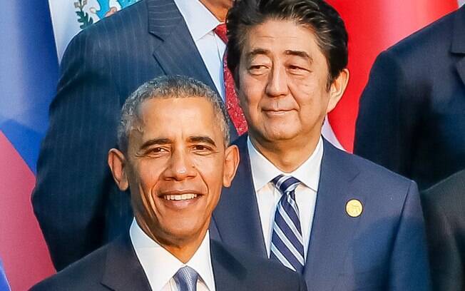 Premiê do Japão, Shinzo Abe, e Barack Obama durante encontro da cúpula do G20 em novembro do ano passado