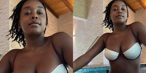 "FofoKellen" de 'Três Graças' posa de biquíni em spa no Rio