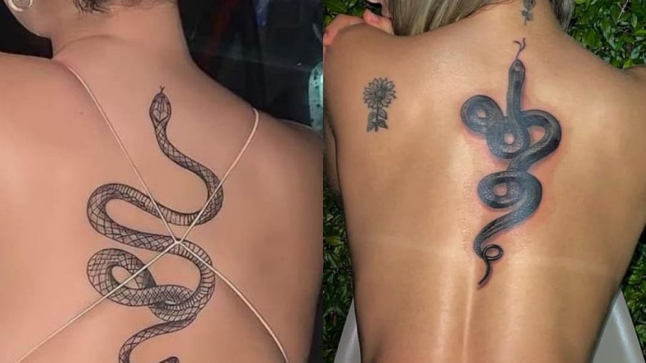 Nathalia Valente mostra a inspiração e o resultado da tatuagem. 