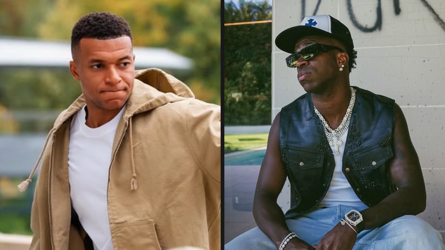 Mbappé e Vini Jr são companheiros de Real Madrid Mbappé e Vini Jr são companheiros de Real Madrid